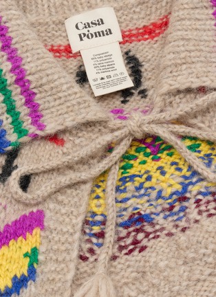 Detail View - Click To Enlarge - CASA POMA - Inca Knit Scarf Collar