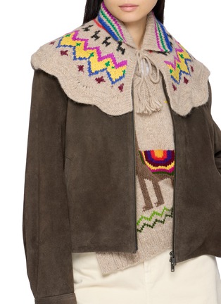 Figure View - Click To Enlarge - CASA POMA - Inca Knit Scarf Collar