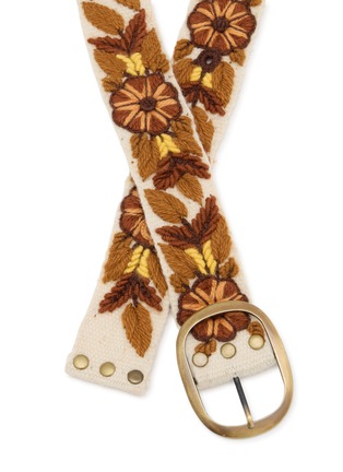 Detail View - Click To Enlarge - CASA POMA - Embroidered Sunflowers Belt