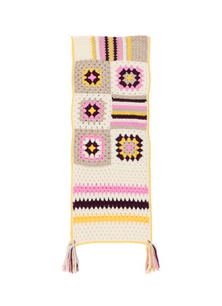 Detail View - Click To Enlarge - CASA POMA - Chacana Crochet Knit Scarf