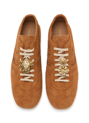 Detail View - Click To Enlarge - DRIES VAN NOTEN - Lace Up Suede Women's Sneakers