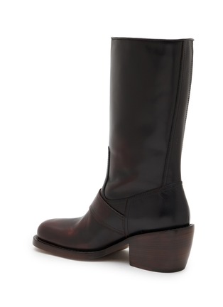  - DRIES VAN NOTEN - Calf Length Leather Boots