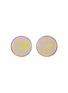 Main View - Click To Enlarge - DRIES VAN NOTEN - Glass Disc Strass Handmade Earrings