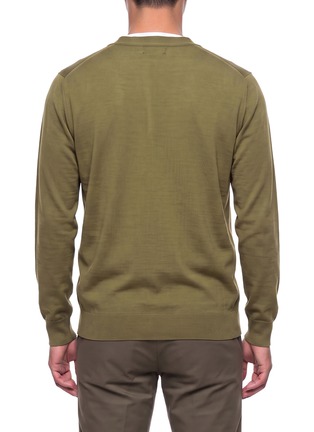 Back View - Click To Enlarge - JOHN SMEDLEY - Bernard V-neck Cardigan