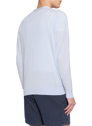 Back View - Click To Enlarge - JOHN SMEDLEY - Bernard V-Neck Cardigan