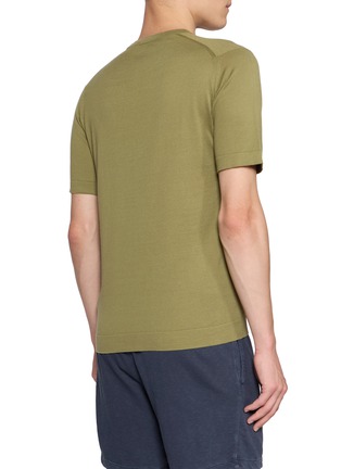 Back View - Click To Enlarge - JOHN SMEDLEY - Lorca Sea Island Cotton T-shirt