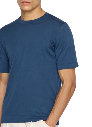  - JOHN SMEDLEY - Lorca Welted Sea Island Cotton Knit T-Shirt