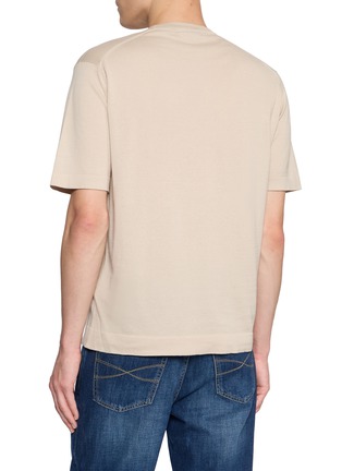 Back View - Click To Enlarge - JOHN SMEDLEY - Lorca Sea Island Cotton T-shirt