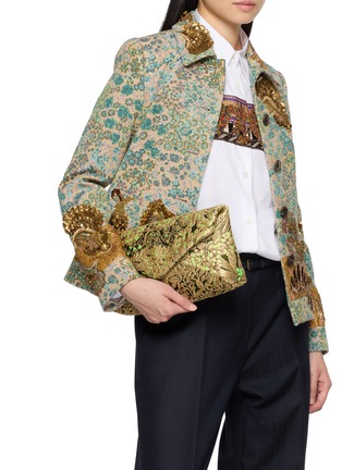 Front View - Click To Enlarge - DRIES VAN NOTEN - Floral Tapestry Jacquard Shoulder Bag