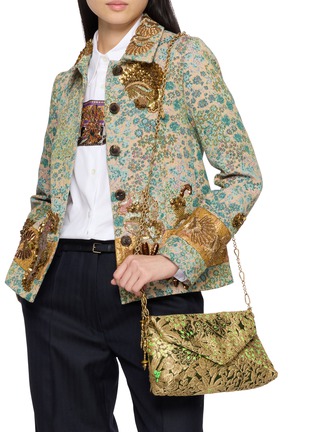 Figure View - Click To Enlarge - DRIES VAN NOTEN - Floral Tapestry Jacquard Shoulder Bag
