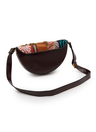 Detail View - Click To Enlarge - DRIES VAN NOTEN - Medium Semi Circle Embroidered Flap Bag