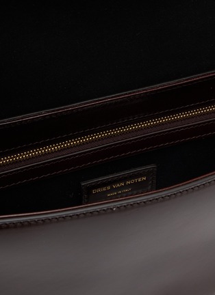 Detail View - Click To Enlarge - DRIES VAN NOTEN - Medium Semi Circle Embroidered Flap Bag