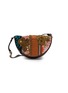 DRIES VAN NOTEN Medium Semi Circle Embroidered Flap Bag