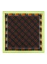 DRIES VAN NOTEN Large Twin Check Print Pareos Silk Scarf