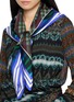 Figure View - Click To Enlarge - DRIES VAN NOTEN - Large Twin Plaid Print Pareos Scarf