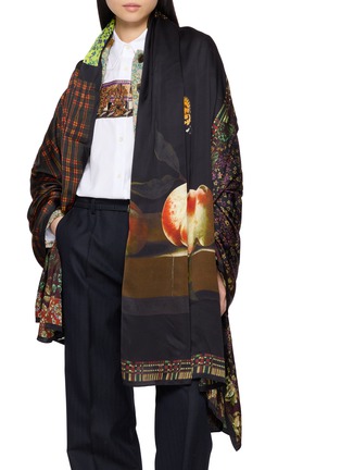 Figure View - Click To Enlarge - DRIES VAN NOTEN - Large Twin Still Life Print Pareos Scarf