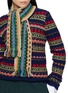 Figure View - Click To Enlarge - DRIES VAN NOTEN - Little Jacquard Fringed Wool Scarf