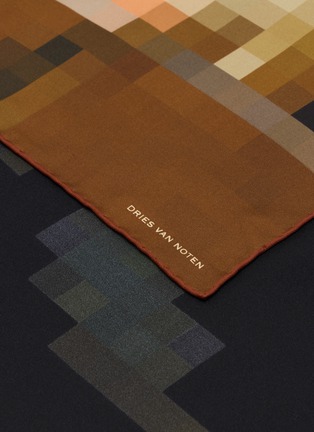 Detail View - Click To Enlarge - DRIES VAN NOTEN - Large Twin Still Life Print Pareos Scarf
