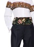 Figure View - Click To Enlarge - DRIES VAN NOTEN - Floral Jacquard Low-Waist Structured Belt