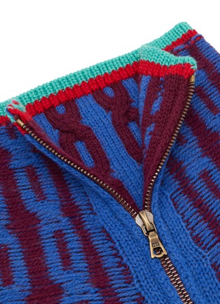 Detail View - Click To Enlarge - DRIES VAN NOTEN - Wool Zip Turtleneck Collar