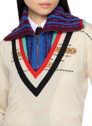 Figure View - Click To Enlarge - DRIES VAN NOTEN - Wool Zip Turtleneck Collar