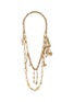 DRIES VAN NOTEN Beaded Chain Pendant Gold Toned Necklace