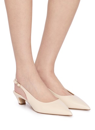 Figure View - Click To Enlarge - SAM EDELMAN - Finch 35 Leather Slingback Pumps