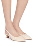 Figure View - Click To Enlarge - SAM EDELMAN - Finch 35 Leather Slingback Pumps
