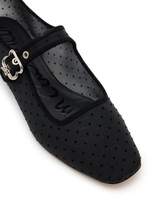 Detail View - Click To Enlarge - SAM EDELMAN - Michaela Mesh Polka Dots Mary Jane Flats