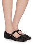 Figure View - Click To Enlarge - SAM EDELMAN - Michaela Mesh Polka Dots Mary Jane Flats