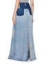 Back View - Click To Enlarge - MAISON MARGIELA - Waistless Light Wash Denim Maxi Skirt
