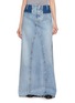 MAISON MARGIELA Waistless Light Wash Denim Maxi Skirt
