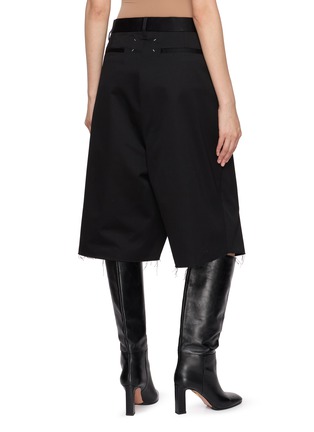 Back View - Click To Enlarge - MAISON MARGIELA - Raw Hem Wrap Shorts