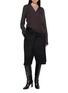 Figure View - Click To Enlarge - MAISON MARGIELA - Raw Hem Wrap Shorts