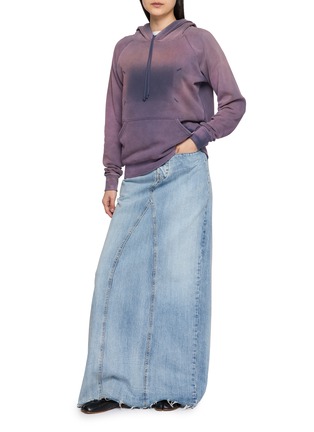 Figure View - Click To Enlarge - MAISON MARGIELA - Faded Effect Raglan Sleeve Hoodie