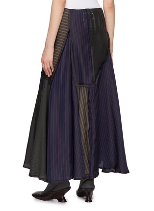 Back View - Click To Enlarge - MAISON MARGIELA - Lining Patchwork Midi Skirt