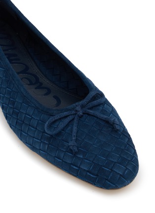 Detail View - Click To Enlarge - SAM EDELMAN - Ruthie Woven Suede Ballerina Flats