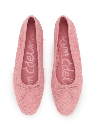 Detail View - Click To Enlarge - SAM EDELMAN - Ruthie Woven Suede Ballerina Flats
