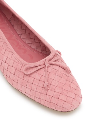 Detail View - Click To Enlarge - SAM EDELMAN - Ruthie Woven Suede Ballerina Flats