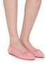 Figure View - Click To Enlarge - SAM EDELMAN - Ruthie Woven Suede Ballerina Flats