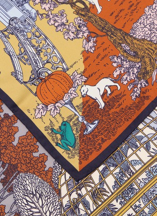 Detail View - Click To Enlarge - INOUI EDITIONS - Quatre Saisons Silk Square Scarf – Autumn