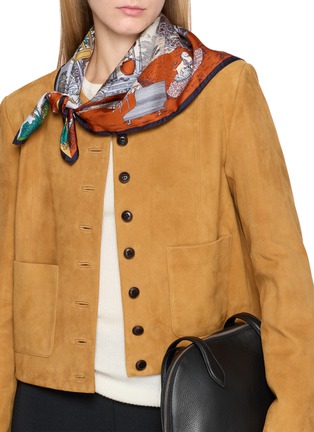 Figure View - Click To Enlarge - INOUI EDITIONS - Quatre Saisons Silk Square Scarf – Autumn