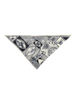 Detail View - Click To Enlarge - INOUI EDITIONS - Barocco Triangle Wool Scarf