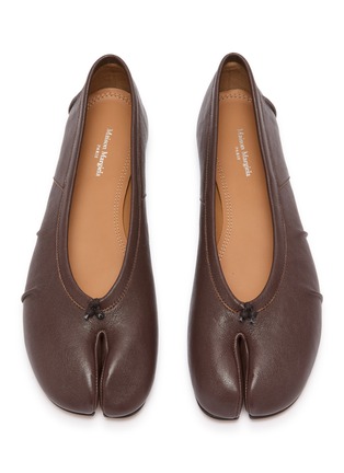 Detail View - Click To Enlarge - MAISON MARGIELA - Tabi Leather Ballerinas