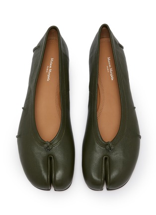 Detail View - Click To Enlarge - MAISON MARGIELA - Tabi Leather Ballerina Flats