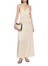 Figure View - Click To Enlarge - HANAA STUDIO - Lace Trim Embroidered Camisole Maxi Dress