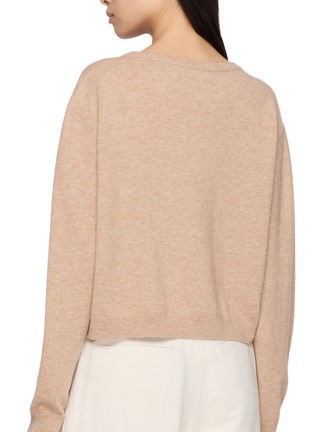 Back View - Click To Enlarge - HANAA STUDIO - V-Neck Relaxed Wool Cashmere Knit Sweater