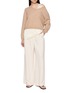 Figure View - Click To Enlarge - HANAA STUDIO - V-Neck Relaxed Wool Cashmere Knit Sweater