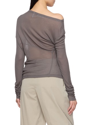 Back View - Click To Enlarge - HELMUT LANG - Sheer Twist Long Sleeve Top