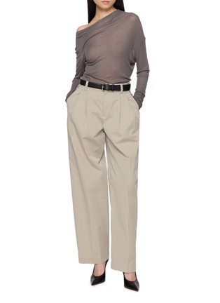 Figure View - Click To Enlarge - HELMUT LANG - Sheer Twist Long Sleeve Top